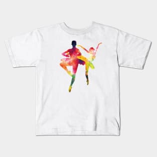 Dancing Couple Silhouettes Kids T-Shirt